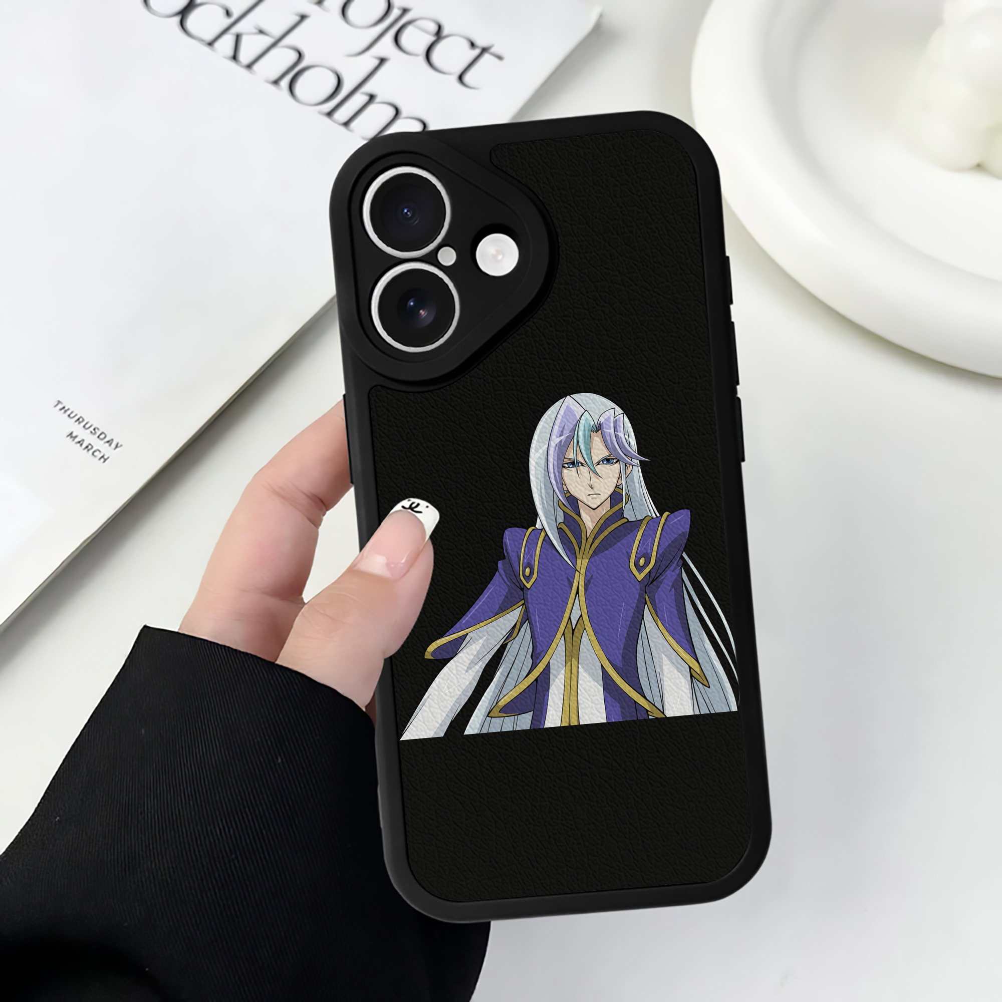 （画像用） 遊☆戯☆王 Yu-Gi-Oh! 【iPhone 16シリーズ対応】シリコンスマホケース（レザー調） 材質：シリコン